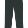 Patterned slim-fit trousers in stretch wool