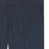 Patterned slim-fit trousers in stretch wool