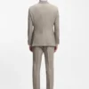 Patterned two-piece slim-fit suit in a wool-silk blend Patterned two-piece slim-fit suit in a wool-silk blend
