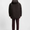 Peached-microfibre jacket with water-repellent finish