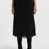 Pencil skirt in feather jacquard