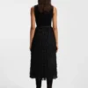 Pencil skirt in feather jacquard