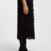 Pencil skirt in feather jacquard