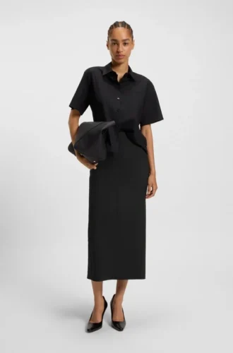 Pencil skirt in virgin wool