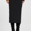Pencil skirt with geometric plissé