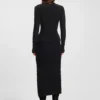 Pencil skirt with geometric plissé