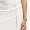 Pencil skirt with gold-tone chain belt Pencil skirt with gold-tone chain belt