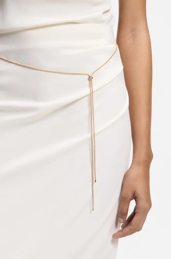 Pencil skirt with gold-tone chain belt Pencil skirt with gold-tone chain belt