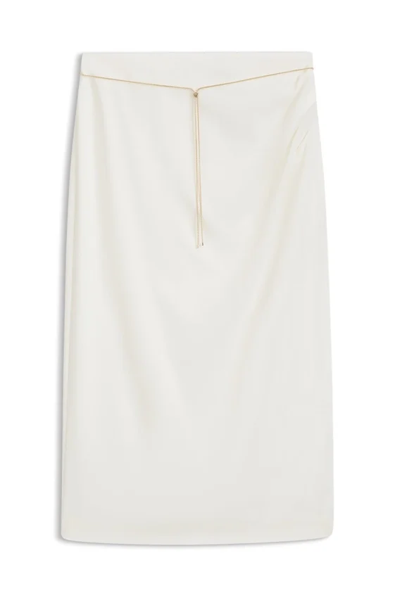 Pencil skirt with gold-tone chain belt Pencil skirt with gold-tone chain belt