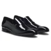 Penny loafers in patent faux leather