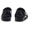 Penny loafers in patent faux leather