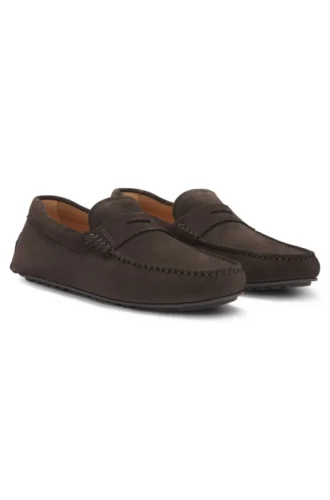 Penny-trim moccasins in suede Penny-trim moccasins in suede
