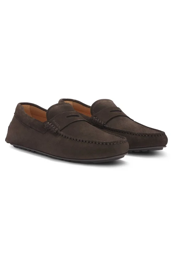 Penny-trim moccasins in suede Penny-trim moccasins in suede