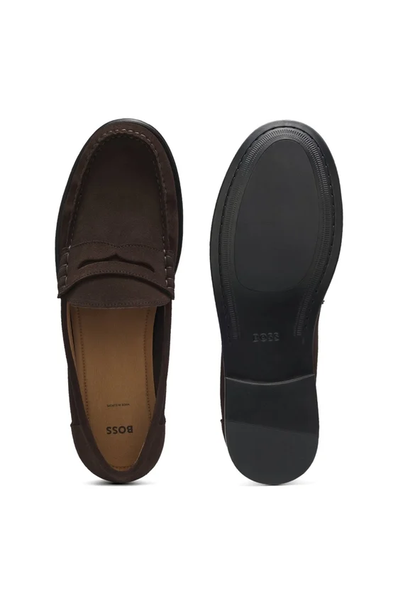 Penny-trim moccasins in suede Penny-trim moccasins in suede