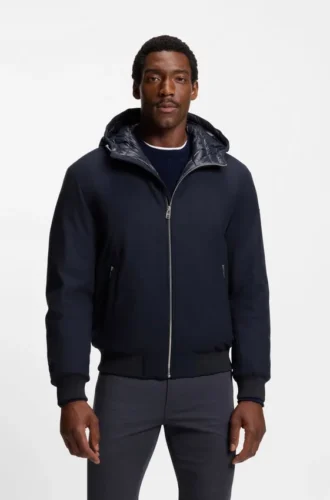 Performance-flannel jacket with down filling