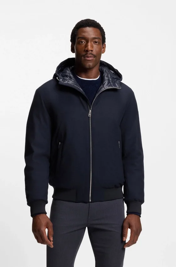 Performance-flannel jacket with down filling Performance-flannel jacket with down filling