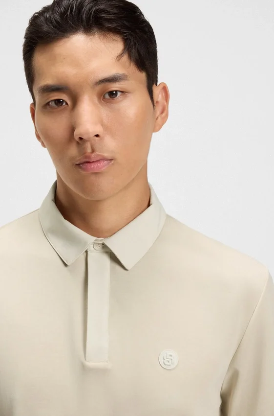 Performance polo shirt with Double B monogram Performance polo shirt with Double B monogram