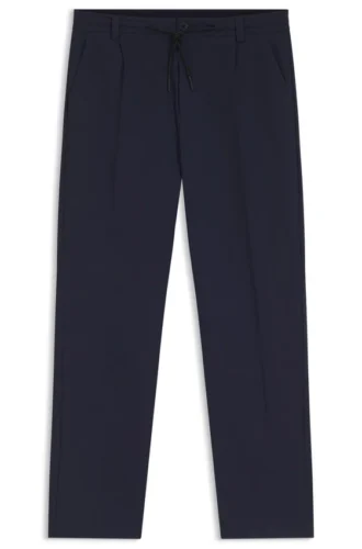 Performance-stretch modern-fit trousers in ottoman fabric