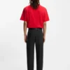 Performance-stretch modern-fit trousers in ottoman fabric