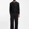 Performance-stretch slim-fit jacket in ottoman fabric