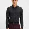 Performance-stretch slim-fit shirt in Italian fabric
