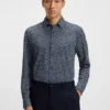 Performance-stretch slim-fit shirt in Italian fabric