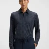 Performance-stretch slim-fit shirt in Italian fabric