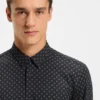 Performance-stretch slim-fit shirt in Italian fabric