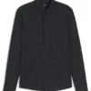 Performance-stretch slim-fit shirt in Italian fabric