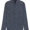 Performance-stretch slim-fit shirt in Italian fabric