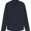 Performance-stretch slim-fit shirt in Italian fabric