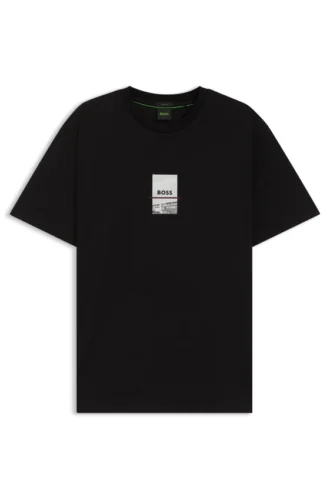 Photo-print T-shirt in stretch cotton