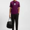 Photo-print T-shirt in stretch cotton