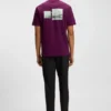 Photo-print T-shirt in stretch cotton