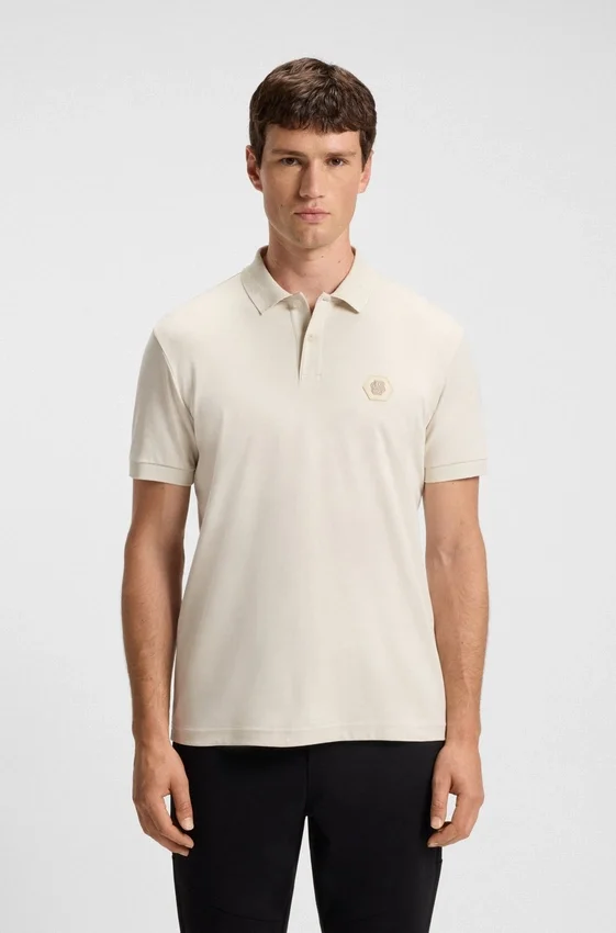 Pima-cotton polo shirt with Double B monogram Pima-cotton polo shirt with Double B monogram