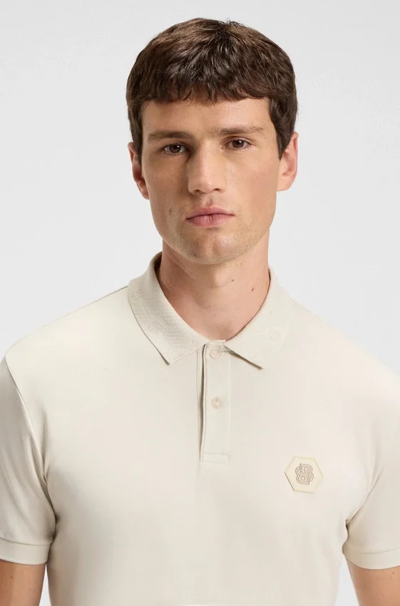 Pima-cotton polo shirt with Double B monogram Pima-cotton polo shirt with Double B monogram