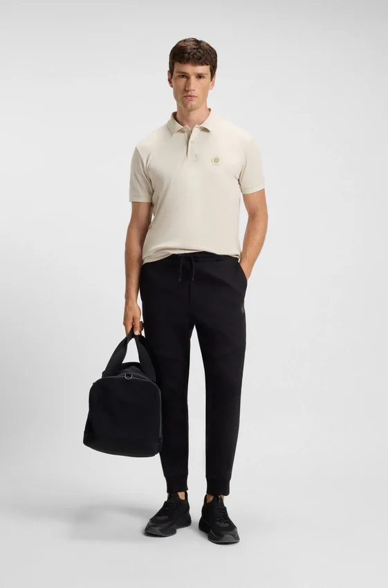 Pima-cotton polo shirt with Double B monogram Pima-cotton polo shirt with Double B monogram