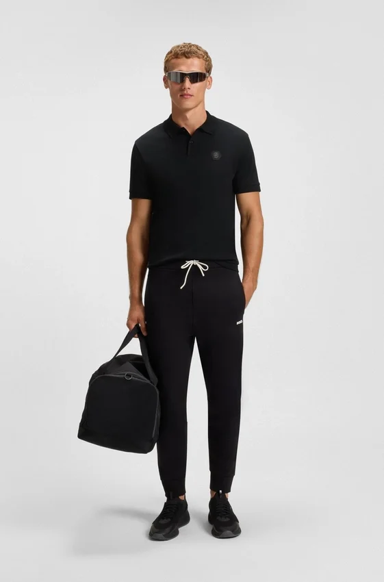 Pima-cotton polo shirt with Double B monogram Pima-cotton polo shirt with Double B monogram