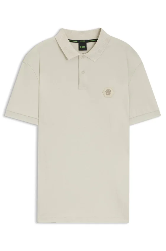 Pima-cotton polo shirt with Double B monogram Pima-cotton polo shirt with Double B monogram