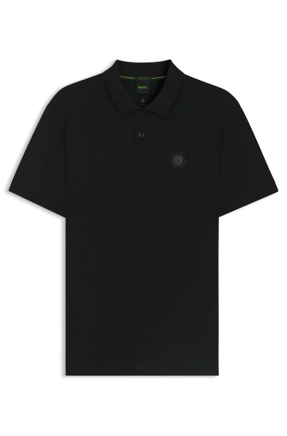 Pima-cotton polo shirt with Double B monogram Pima-cotton polo shirt with Double B monogram