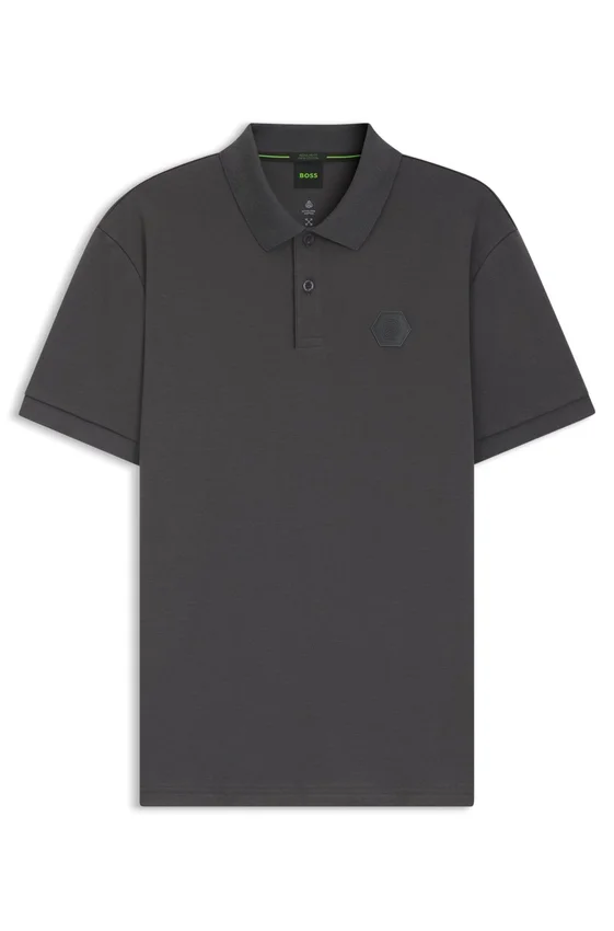 Pima-cotton polo shirt with Double B monogram Pima-cotton polo shirt with Double B monogram