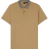 Pima-cotton polo shirt with patterned collar Pima-cotton polo shirt with patterned collar