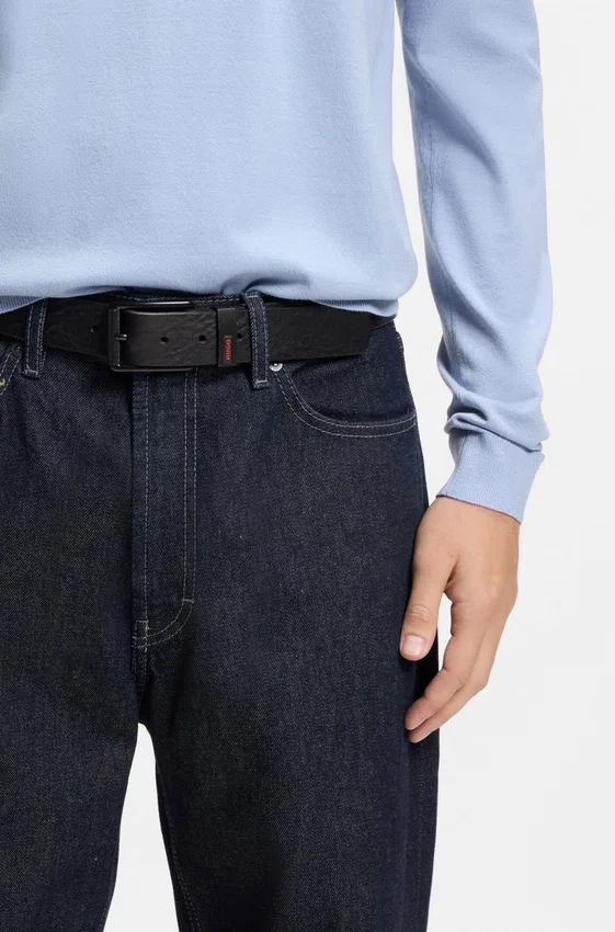 Pin-buckle belt in buffalo leather Pin-buckle belt in buffalo leather