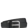 Pin-buckle belt in Italian leather