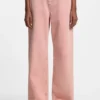 Pink loose-fit jeans in rigid denim