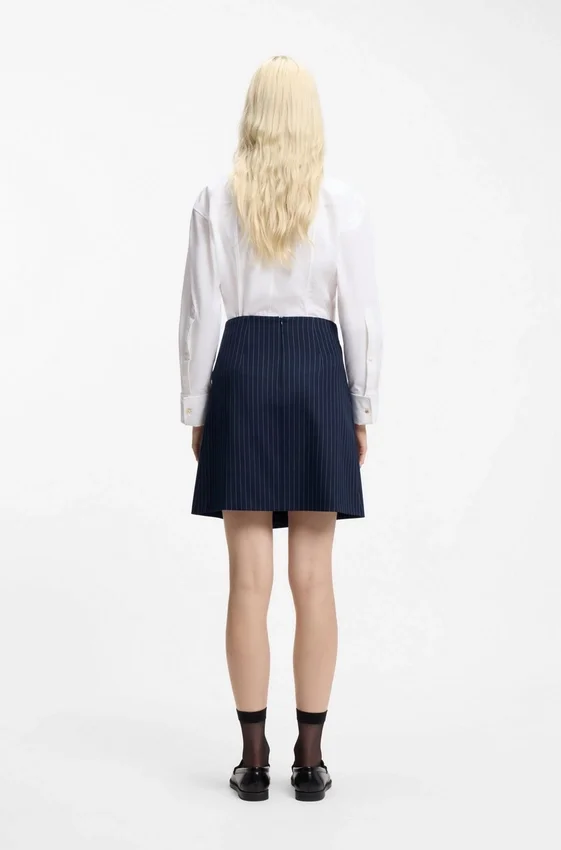 Pinstripe pencil skirt with belt Pinstripe pencil skirt with belt
