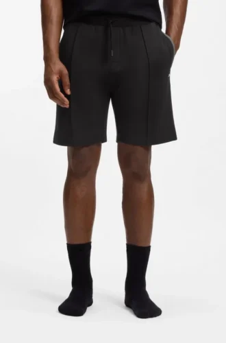 Pintuck-detail shorts in a cotton blend