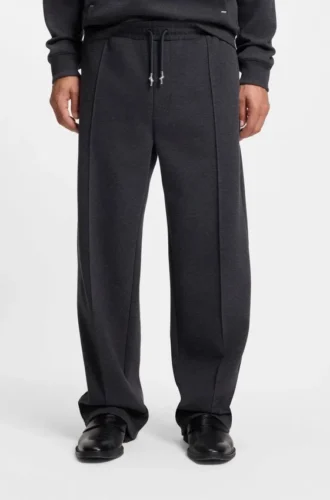 Pintuck-pleat tracksuit bottoms in a relaxed fit