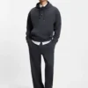 Pintuck-pleat tracksuit bottoms in a relaxed fit