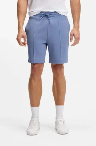Piped-trim shorts in a cotton blend